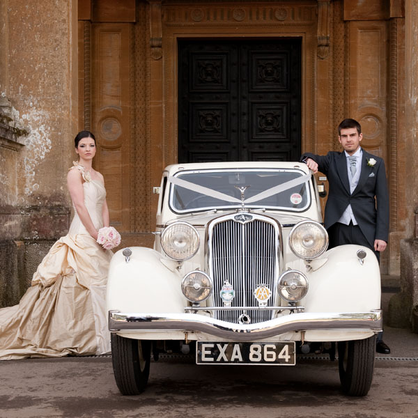 Vintage Triumph Wedding Car